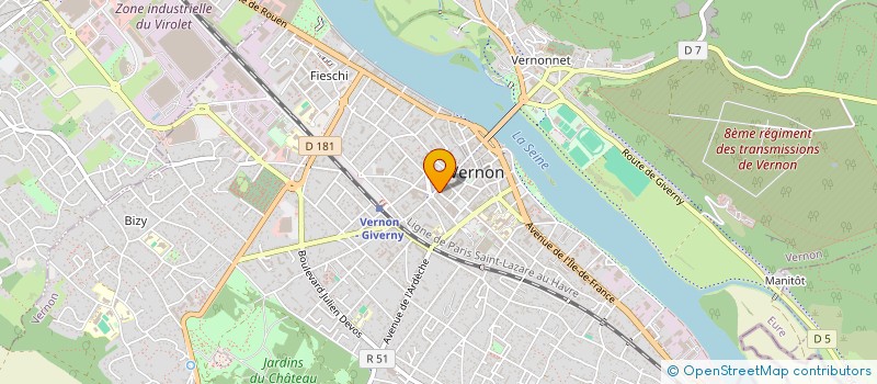 localisation de l'entreprise ICORIE à VERNON