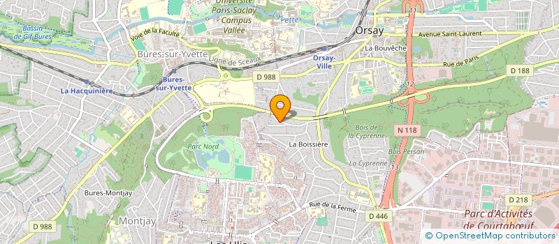localisation de l'entreprise ICOS à ORSAY