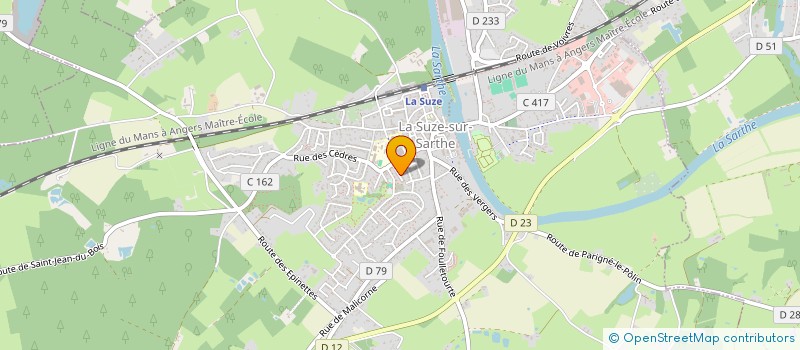 localisation de l'entreprise ICP à ROEZE-SUR-SARTHE