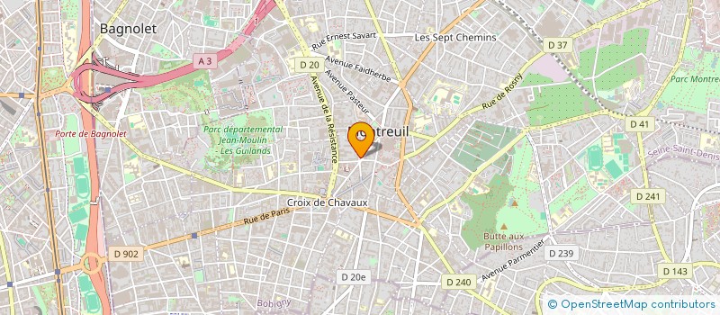 localisation de l'entreprise ICP à MONTREUIL