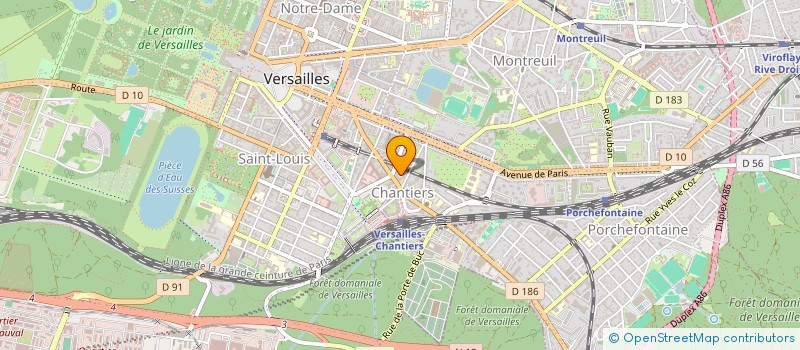 localisation de l'entreprise ICP DIGITAL à VERSAILLES