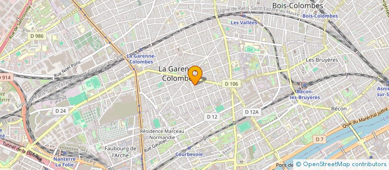 localisation de l'entreprise ICPE CONSEILS à LA GARENNE-COLOMBES
