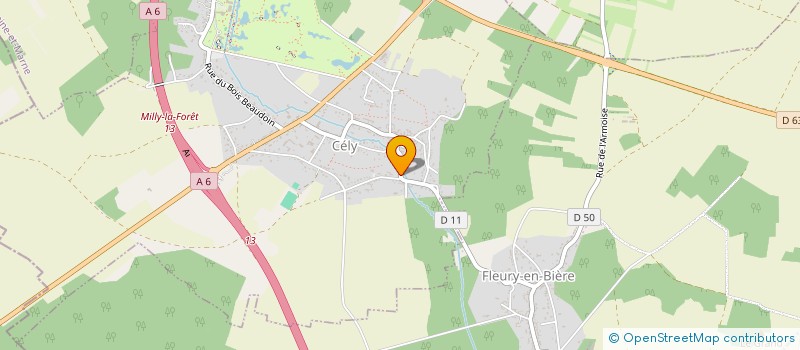 localisation de l'entreprise ICPE INVESTISSEMENTS  CELY