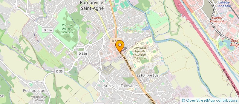 localisation de l'entreprise ICS  RAMONVILLE-SAINT-AGNE