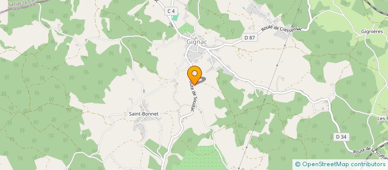 localisation de l'entreprise ICS  GIGNAC