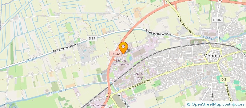 localisation de l'entreprise ICS FRANCE  MONTEUX