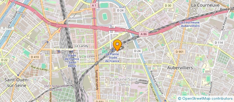 localisation de l'entreprise ICS ILE-DE-FRANCE ( ICSIDF)  SAINT-DENIS