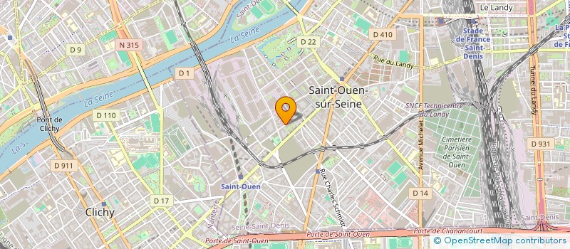 localisation de l'entreprise ICSA PARIS NORD à SAINT-OUEN-SUR-SEINE