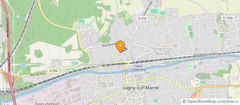 localisation de l'entreprise ICUBE  POMPONNE