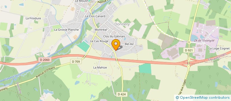 localisation de l'entreprise ICV45  DONNERY