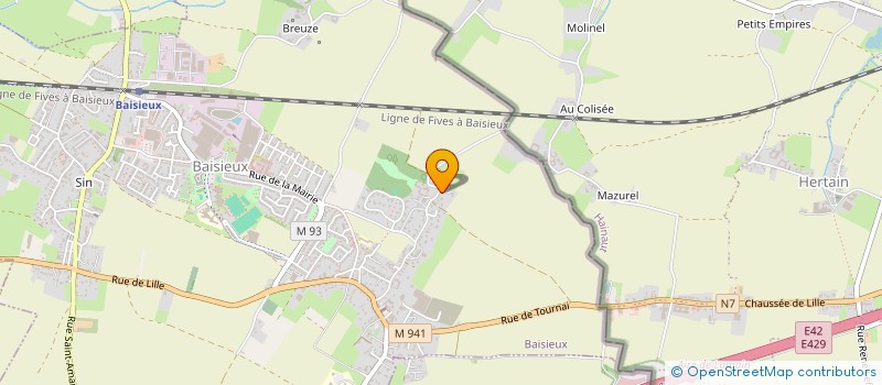 localisation de l'entreprise ID'ARCHI  BAISIEUX