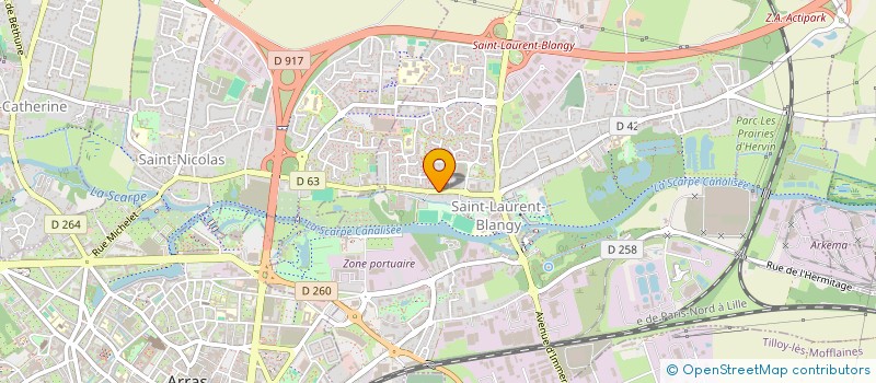 localisation de l'entreprise ID. CHOQUET  SAINT-LAURENT-BLANGY