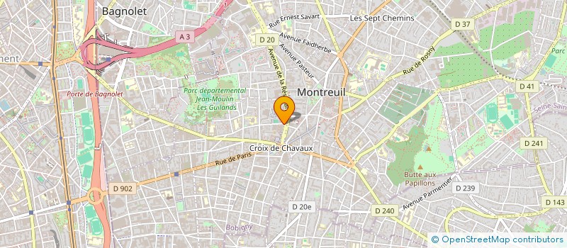 localisation de l'entreprise ID'ECOLOGIK à MONTREUIL