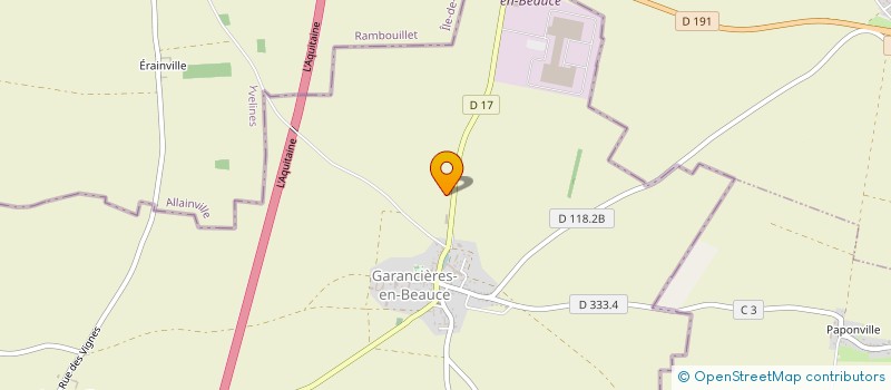 localisation de l'entreprise ID-FOOD IDIRC à GARANCIERES EN BEAUCE