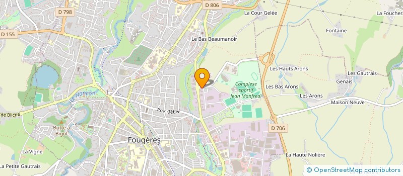 localisation de l'entreprise ID'M  FOUGERES