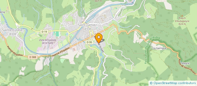 localisation de l'entreprise ID PEINTURES ET REVETEMENTS  SAINT GENIEZ D'OLT ET D'AUBRAC