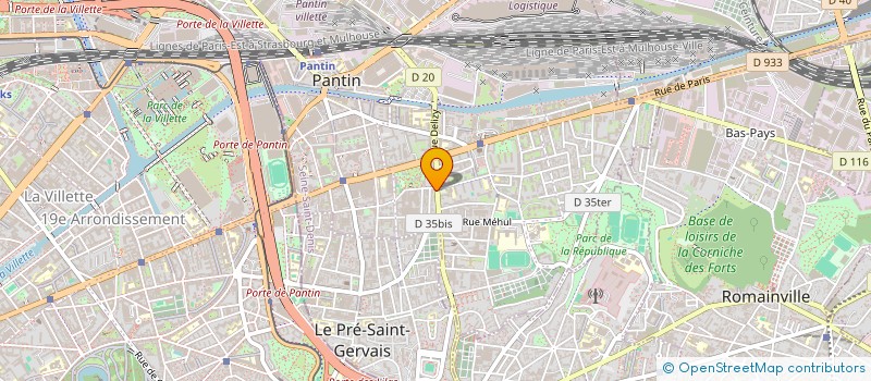 localisation de l'entreprise ID TALEB AB.  PANTIN