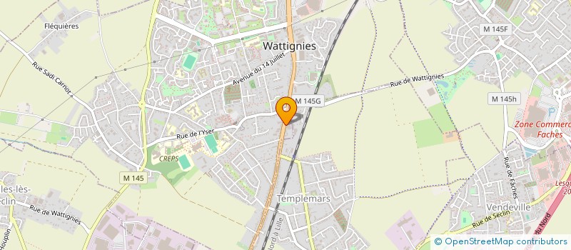 localisation de l'entreprise ID-TEK à WATTIGNIES