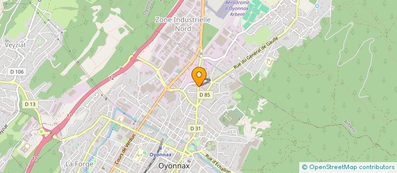 localisation de l'entreprise ID TRANS à OYONNAX