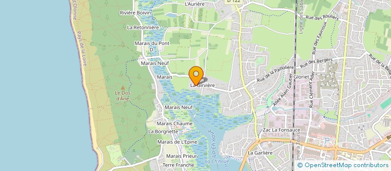localisation de l'entreprise ID2RENO  LES SABLES D'OLONNE