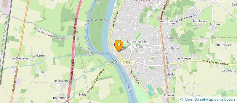 localisation de l'entreprise ID3A  MONTMERLE-SUR-SAONE