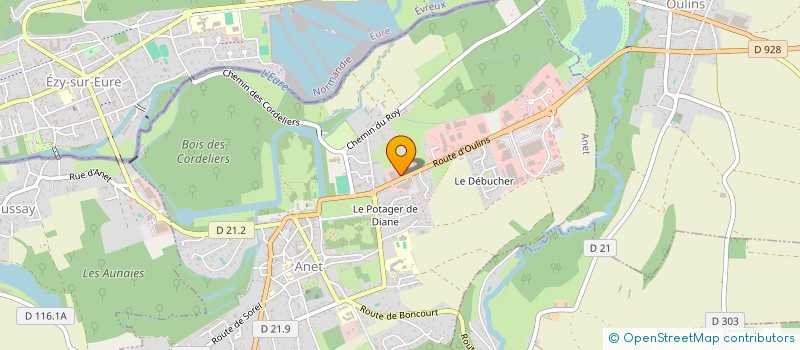 localisation de l'entreprise ID9 PISCINES à ANET