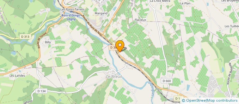 localisation de l'entreprise IDC ENERGIE à LE BREUIL