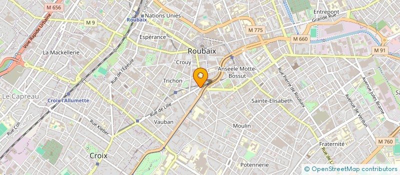 localisation de l'entreprise IDEAL CHAUFF  ROUBAIX