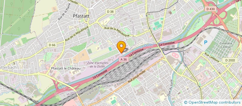 localisation de l'entreprise IDEAL CHAUFF ALSACE  PFASTATT