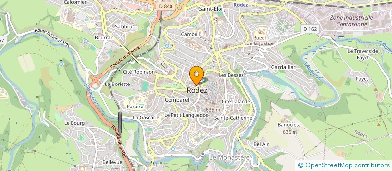 localisation de l'entreprise IDEAL COIFFURE à RODEZ