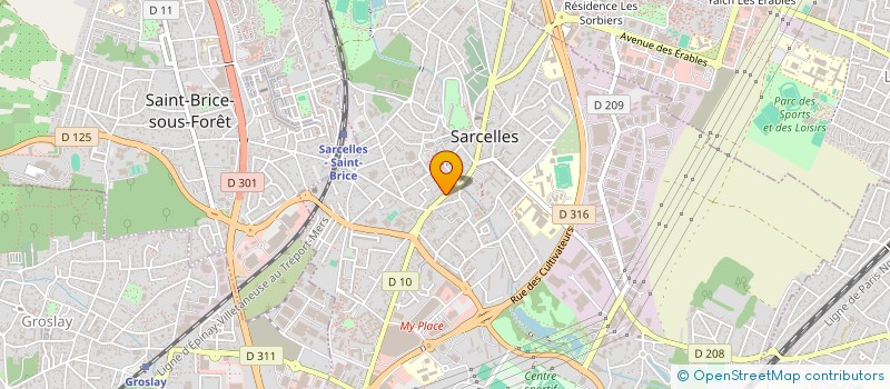 localisation de l'entreprise IDEAL COIFFURE 95  SARCELLES