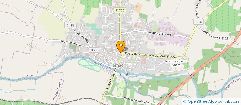 localisation de l'entreprise IDEAL ENERGIE à JARNAC