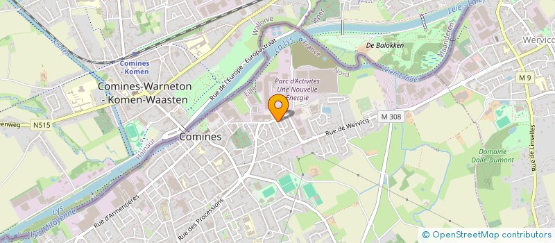 localisation de l'entreprise IDEAL FIBRES ET FABRICS COMINES à COMINES