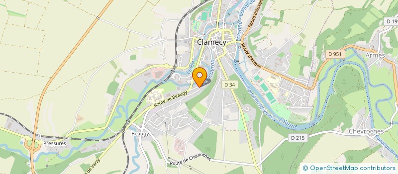 localisation de l'entreprise IDEAL PARKINGS à CLAMECY