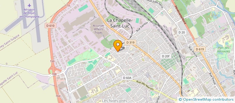 localisation de l'entreprise IDEAL'TOITURE à LA CHAPELLE-SAINT-LUC