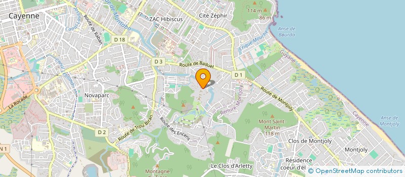 localisation de l'entreprise IDEALLYS - INTELLIGENCE TERRITORIALE ECONOMIQUE  CAYENNE