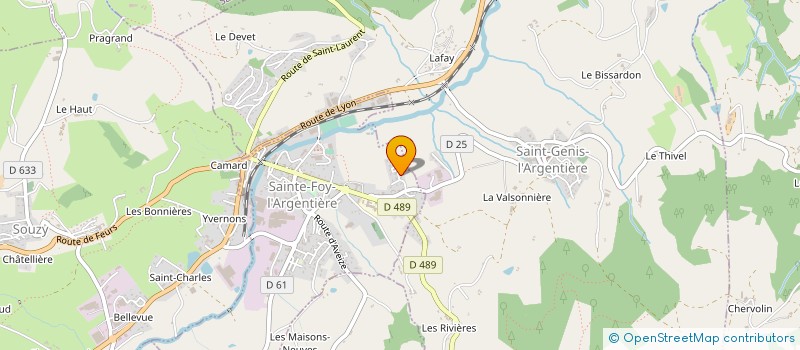 localisation de l'entreprise IDEATEK à SAINTE-FOY-L'ARGENTIERE