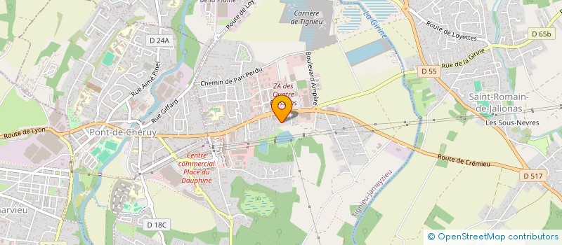 localisation de l'entreprise IDEE BURO  TIGNIEU-JAMEYZIEU