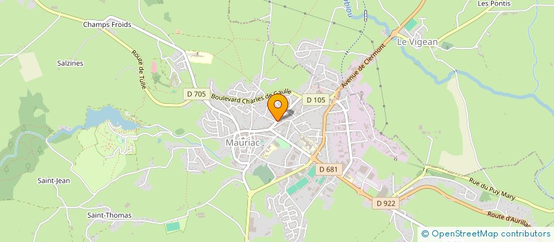 localisation de l'entreprise IDEE INTERIM RECRUTEMENT à MAURIAC