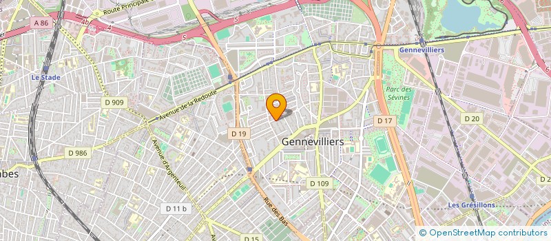 localisation de l'entreprise IDEFIBRE à GENNEVILLIERS