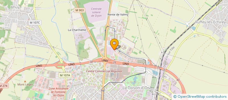 localisation de l'entreprise IDEGEO à FONTAINE-LES-DIJON