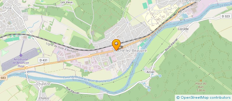 localisation de l'entreprise IDELOGIC à ROCHE-LEZ-BEAUPRE