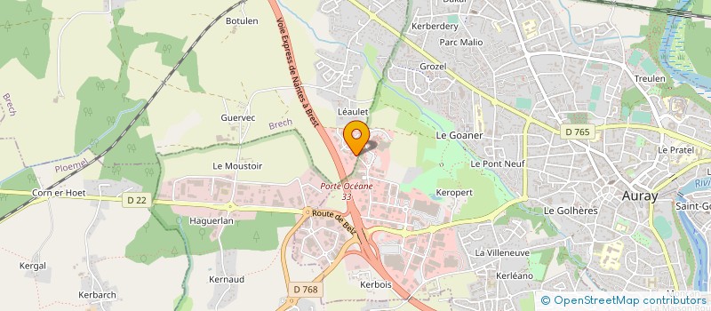 localisation de l'entreprise IDEOBJET à AURAY