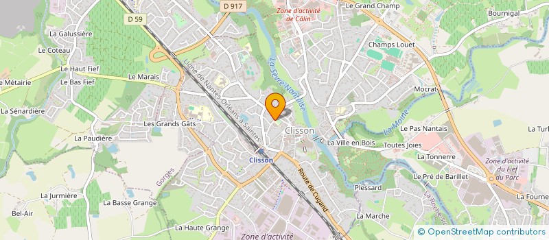 localisation de l'entreprise IDEVAC  CLISSON