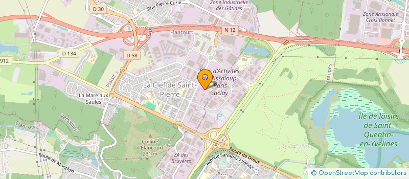 localisation de l'entreprise IDF à ELANCOURT