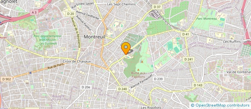 localisation de l'entreprise IDF à MONTREUIL