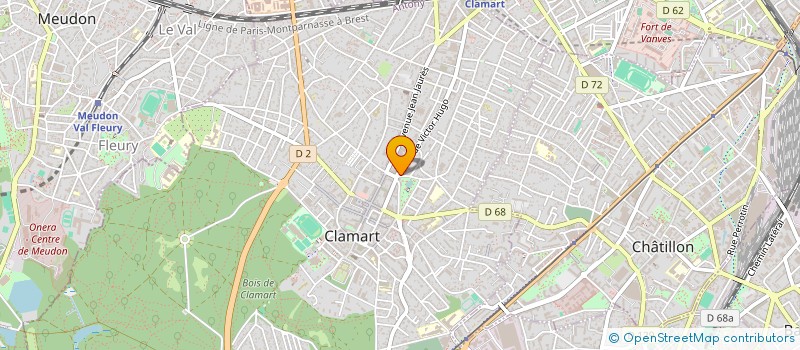 localisation de l'entreprise IDF COUVERTURE ET TOITURE à CLAMART