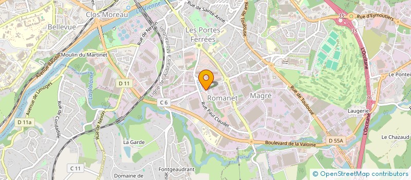 localisation de l'entreprise IDMC - MANUFACTURE à LIMOGES