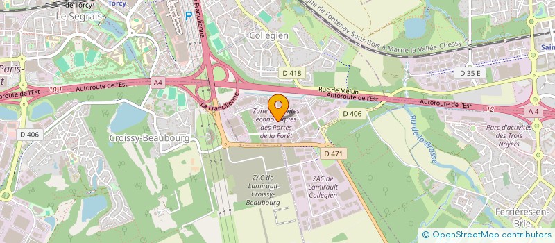 localisation de l'entreprise IDSA IMPRIMERIE  COLLEGIEN