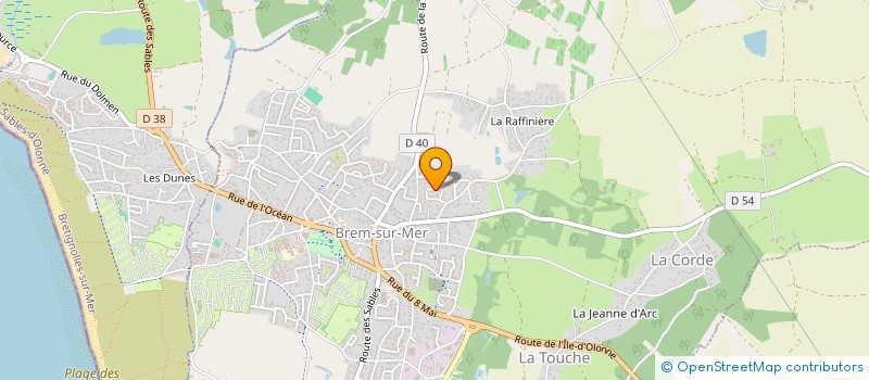 localisation de l'entreprise IDSPROD à BREM-SUR-MER